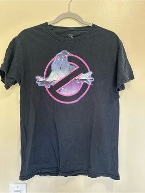 Men’s Ghostbusters Black and Pink Graphic Tee